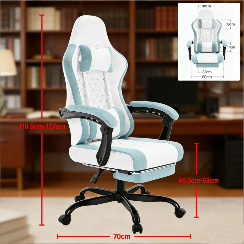 Ergonomic Gaming Chair for Home Office, Breathable Fabric Office Chair with 360° Swivel Wheels, Adjustable Height Computer Desk Chair, Comfortable Gaming & Office Chair