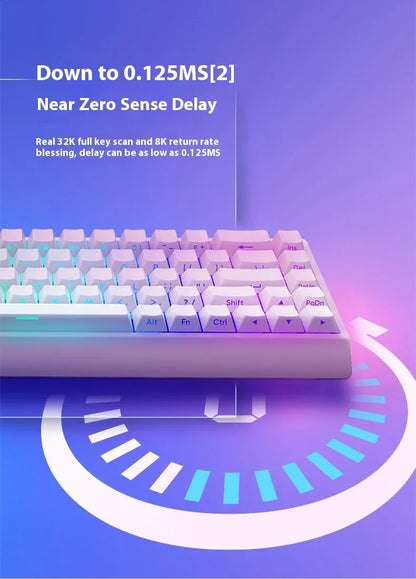 Teclado mecánico IROK Carotmas Mercury68 con interruptores magnéticos, 8K, 68 teclas, RT0.004mm, baja latencia, teclado gaming con cable personalizable para PC, ideal para regalo