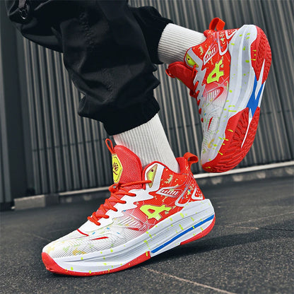 Chaussures de basket-ball pour hommes, respirantes, avec amorti, antidérapantes, résistantes à l'usure, chaussures de course, chaussures de sport pour entraînement en salle de sport, baskets de basket-ball pour hommes.