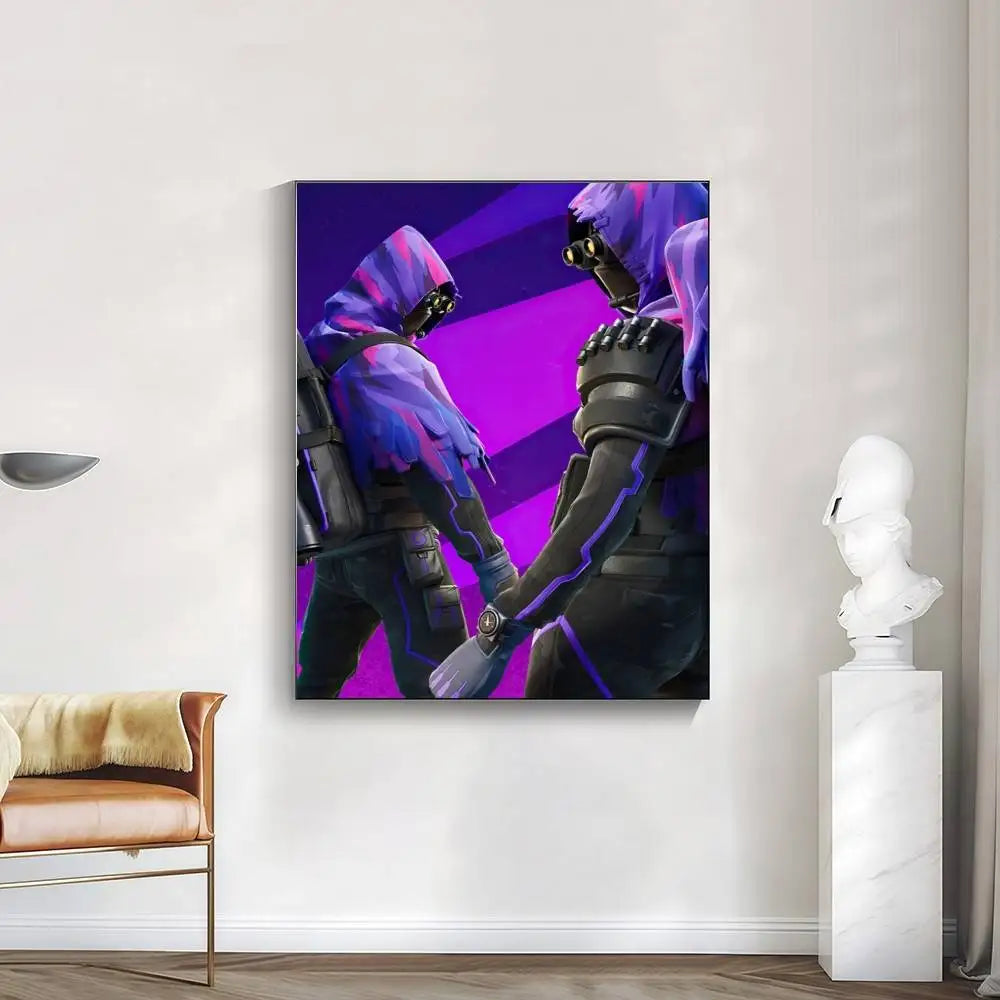Αφίσα-αυτοκόλλητο cool F-FORTNITE υψηλής ευκρίνειας, ιδανική για αναβάθμιση των τοίχων στο σπίτι και στο δωμάτιο, διαθέσιμη σε ποικιλία στυλ.