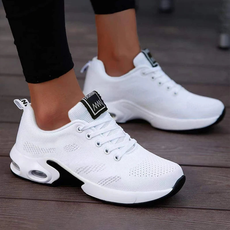 Femmes plate-forme espadrilles décontractées chaussures maille respirant chaussures de course gros sport d'été Tenis chaussures 2024 luxe vulcaniser chaussures