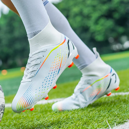 Men Football Boots Professional Outdoor Unisex Soccer Shoes Soccer Training Turf Futsal Match Grass Cleats Non-slip Breathable