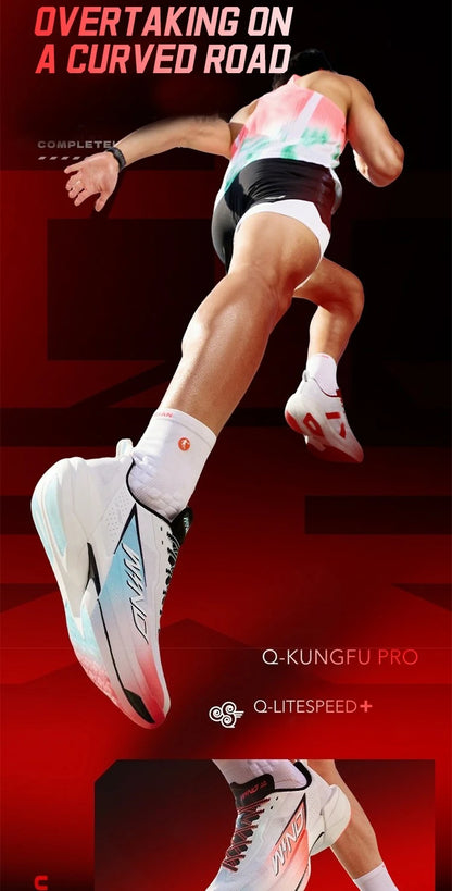 QIAODAN WIND 4PRO Carbon Plate Marathon Shoes for Men, Professional Racing Sneakers 2026, Breathable Running Sports Shoes QDB023262291