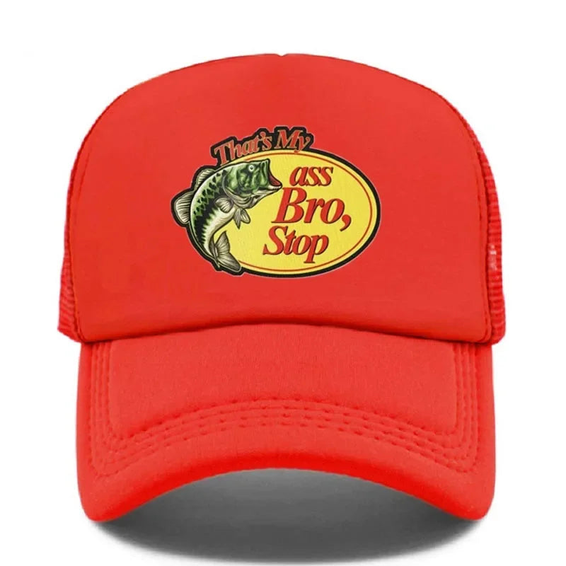 Thats My Ass Bro Stop Snapback Baseball Caps Custom Mesh Cap Men's Trucker Hat Hunting & Fishing Streetwear Dad Hat Dropshipping