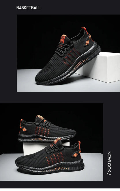 Zapatillas de moda ligeras para hombre, calzado casual transpirable con cordones, zapatos de caminar para hombre, calzado casual de verano