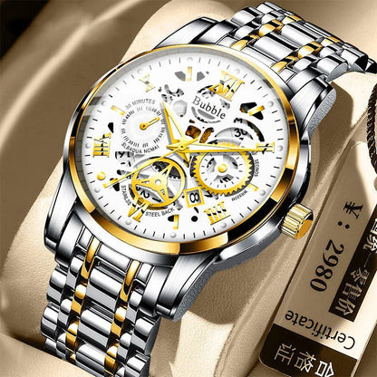 UTHAI L93 Men’s Watch – Trendy style, affordable luxury and versatile; quartz movement, luminescent display, water-resistant, openwork dial with Roman numerals.