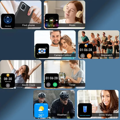 New 1000mAh Battery Smart Watch Women Heart Rate Sleep Monitoring Bluetooth Call IP68 Waterproof Smartwatch Men For Android IOS