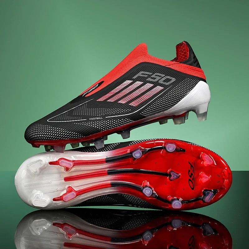 Nouvelles chaussures de football pour hommes, crampons longs d'entraînement, chaussures de football pour matchs en extérieur, crampons pour garçons et adultes, respirantes, antidérapantes, confortables pour le sport