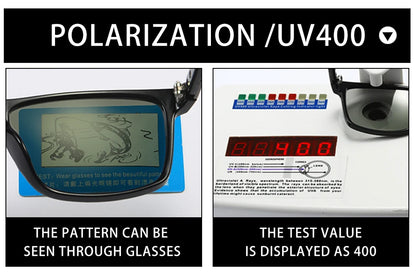 Fashion High Quality Brand New Polarized UV400 Sunglasses Men Women‘s Square Matte Frame Glasses