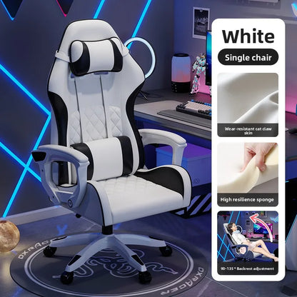 Pánské e-sportovní křeslo pohodlné pro dlouhé sezení, počítačové křeslo s polohováním pro odpočinek, opěradlo