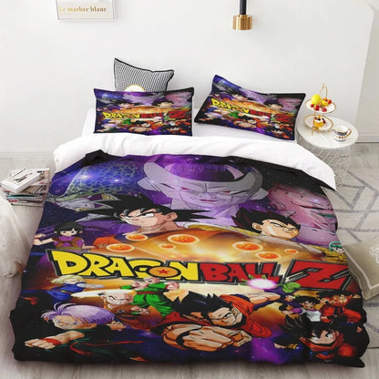 Комплект плик за завивка Goku Dragon Ball за тийнейджъри, спален комплект с калъф за юрган за деца и момчета, най-добри подаръци, декор за спалня Queen King