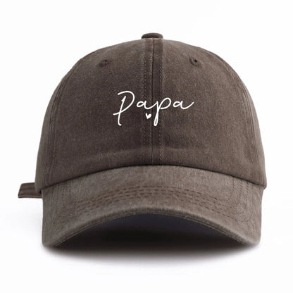1 vnt. „PAPA Print“ išplauta beisbolo kepurė, klasikinė, kasdieninė, retro stiliaus, reguliuojama, lengva, apsauganti nuo saulės, universali vairuotojo kepurė, skirta kasdieniam nešiojimui