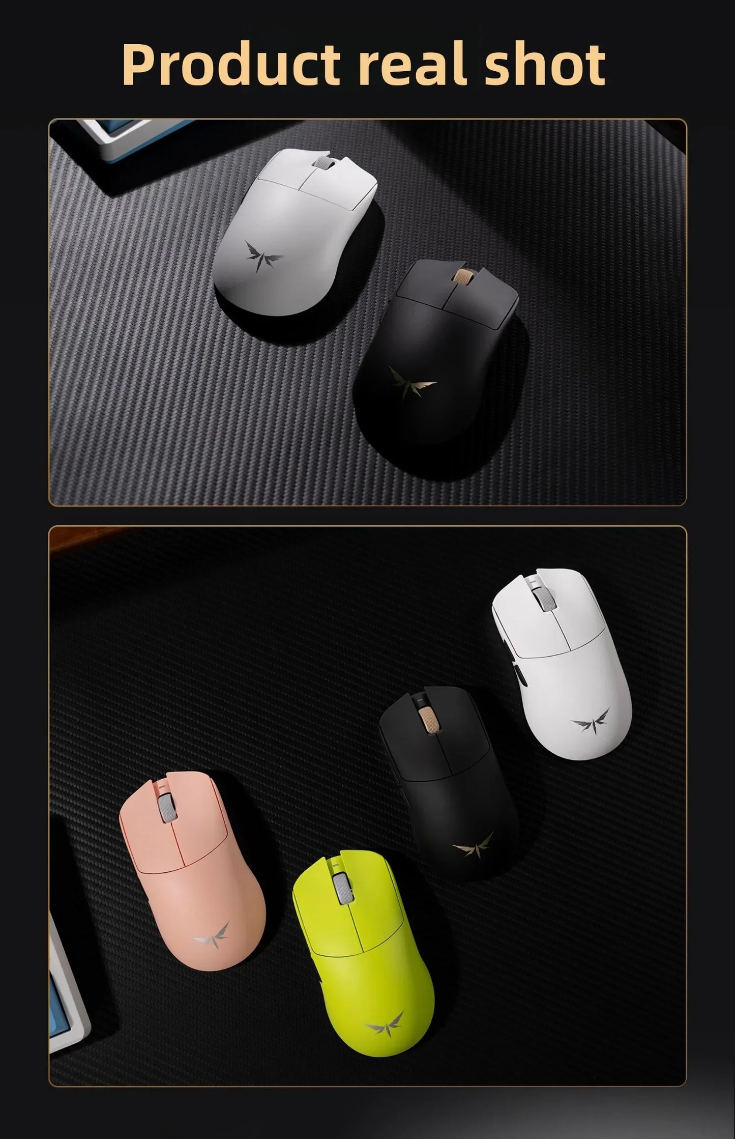 VGN Dragonfly F2 ProMax/Ultra esport gamer egér 42000DPI 0.125ms CSGO-hoz, alacsony késleltetésű, vezetékes/vezeték nélküli, dupla 8K, 3 mód, PAW3395/3950