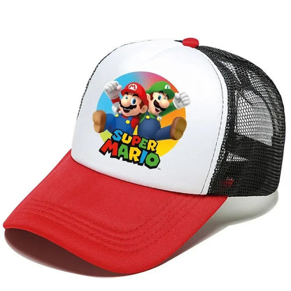 Czapki z daszkiem Mario w stylu casualowym, baseballowe, uniwersalne, z poliestru, dla dzieci, z motywem kierowców ciężarówek, dla dorosłych, z regulacją, akcesoria związane z anime