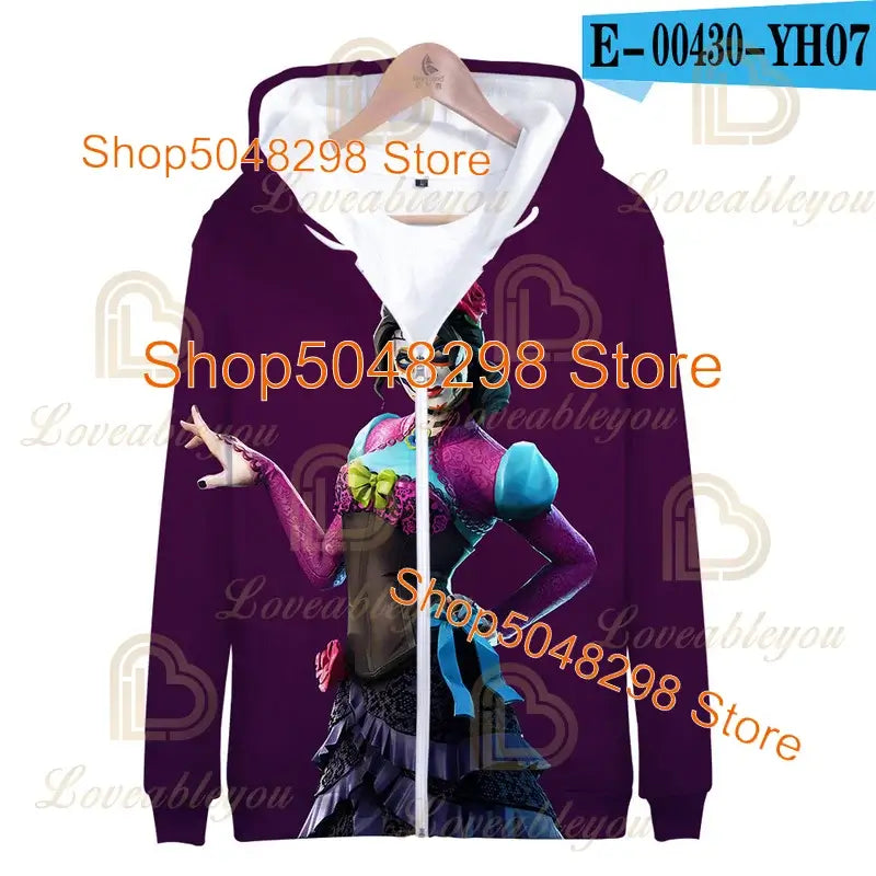 Fortnite Adults Kids Wear Kids Zipper Hoodies Game 3D Print Boys Girls Harajuku Sweatshirt Long Sleeve Tops Teen Clothes