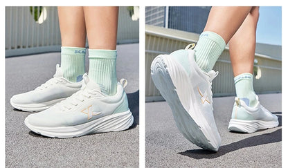 Xtep Women's Running Shoes 2025 Summer New Durability Lightweight Casual Shock-absorbing Breathable Mesh Sneakers 875418110054