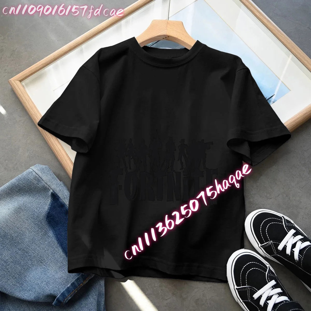 Fortnites Kids Black Cotton T Shirt Fortress Night Baby Short Sleeve Tees Shirt Cartoon Boy Girl Summer Clothes Kawaii Tops Gift