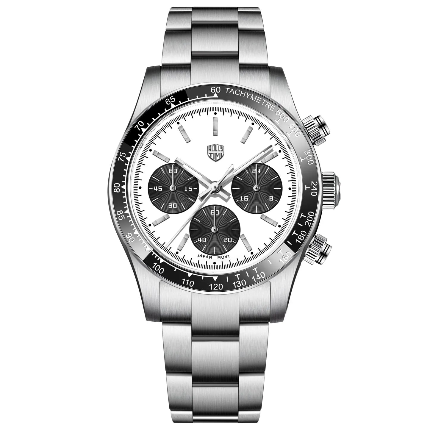 Rossitimi Casual Elegance Men Quartz Watch Light Luxury Premium Stainless Steel Sapphire Small Three-Pin Luminous Diving Watch
