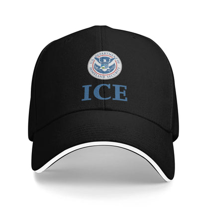 Immigration and Customs Enforcement  ICE  Casual Baseball Cap  Hiking Fishing Trucker Hat Summer Men Fashion Baseball Caps