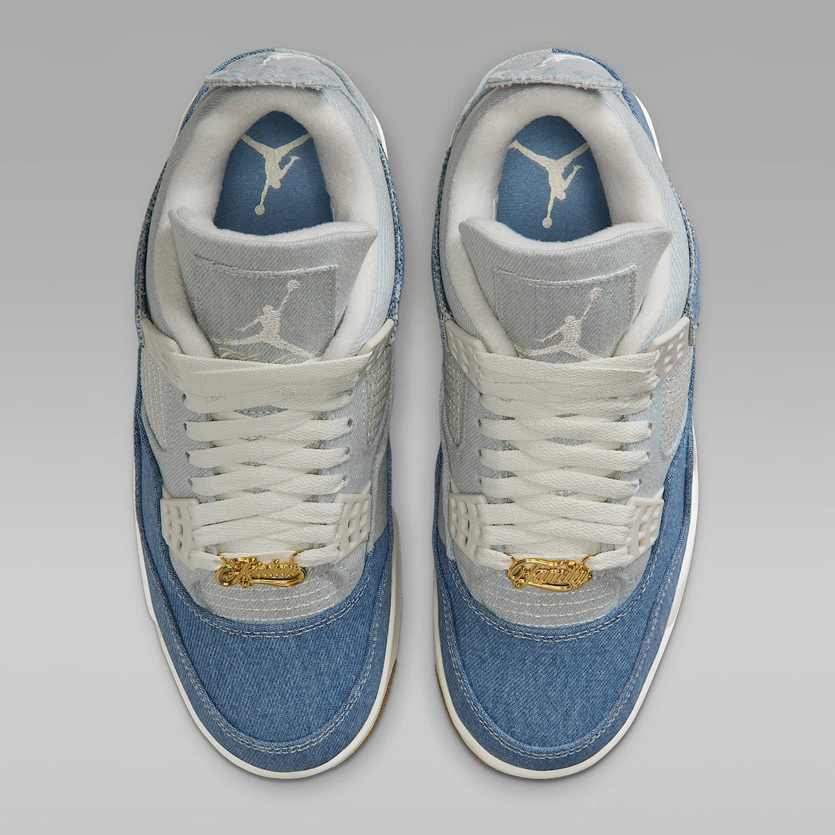 Nike äkta JORDAN stötdämpande mid-top basket skor i denim för damer med luftkudde IB6716-100