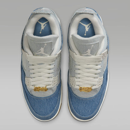 Nike äkta JORDAN stötdämpande mid-top basket skor i denim för damer med luftkudde IB6716-100
