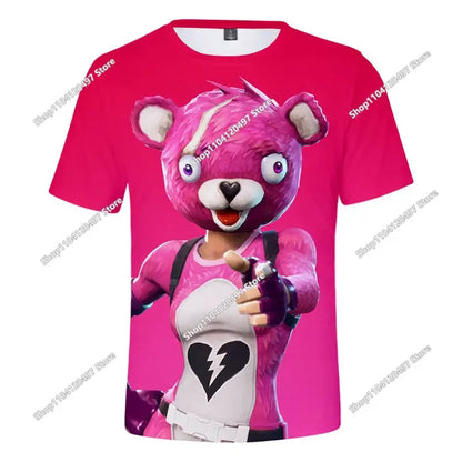 Halloween Peely 3D T-shirt Boys Girls Christmas Fortnite Tees Battle Royale Streetwear Kids Victory Game Men T Shirt Clothes