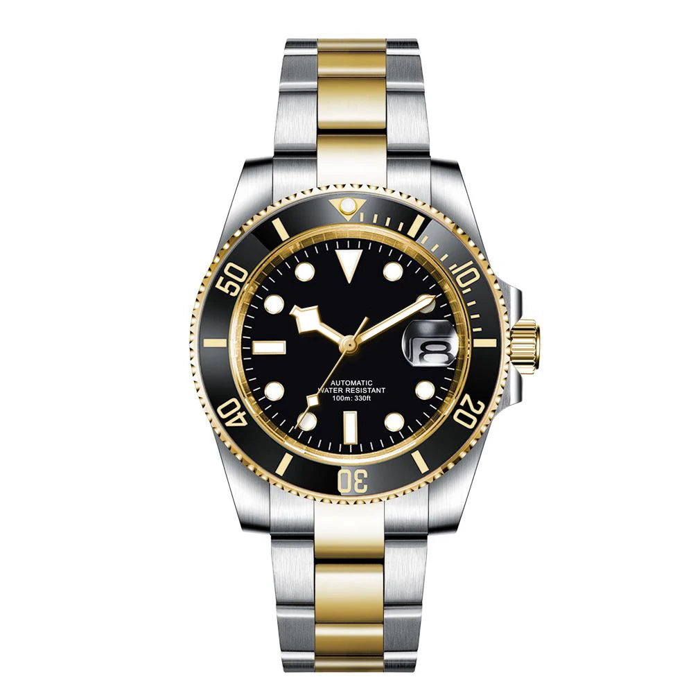 Customized Logo Reloj Men's Mechanical Automatic Wristwatch NH35 Movement 40mm Dial 100M Waterproof Sapphire Glass DIY Corgeut