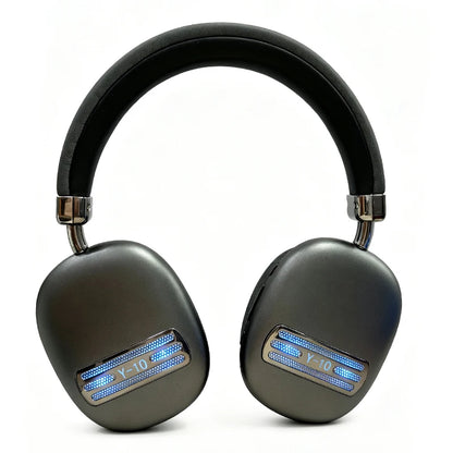 Casque sans fil Bluetooth Choice Y-10 avec éclairage RGB, réduction de bruit de 35 dB, casque HiFi, prise en charge de la carte TF, AUX, autonomie de 40 heures