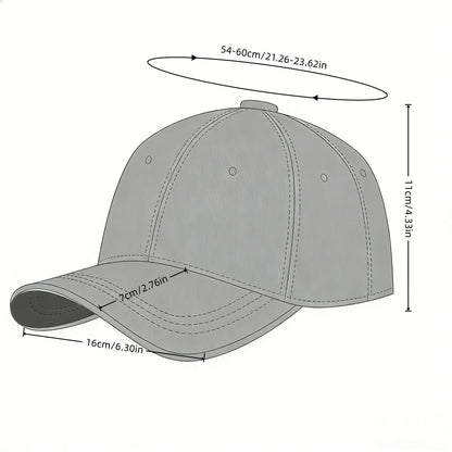 1 Pc CAMEL Print Washed Baseball Cap, Classic Casual Stylish , Perfect Gift For Grandpa Families And Friends