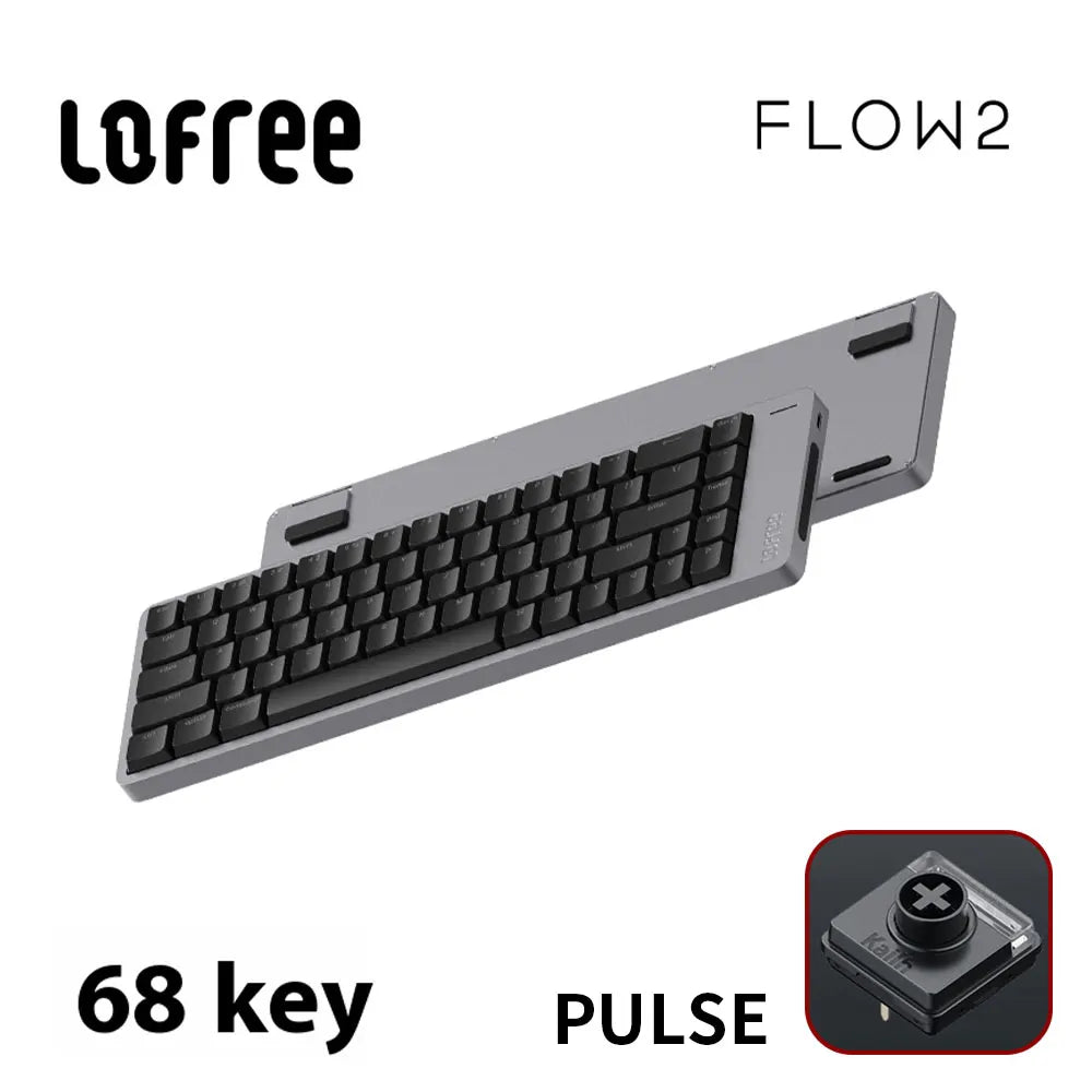 Lofree FLOW2 Mechanical Keyboard Business Office Wireless Bluetooth Wired Quiet & Gentle Sound Compatible Mute Aluminum Lump