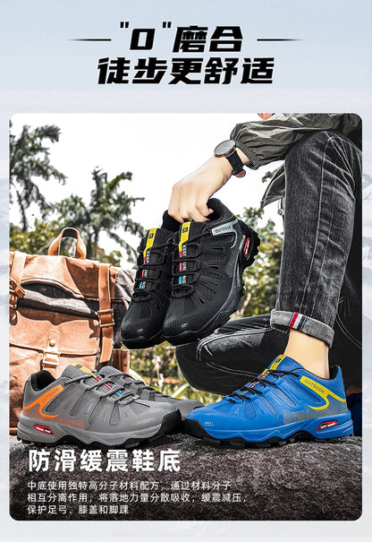 New Outdoor Men's Shoes Men's Anti-Slip Mountaineering Shoes Travel Hiking Adventure Footwear Fashionable Casual Sneakers