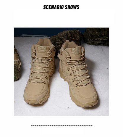 Ulepszone taktyczne męskie buty treningowe do walki, outdoorowe, kempingowe, odporne na zużycie, do szybkiego reagowania, trekkingu, wędkowania i polowania