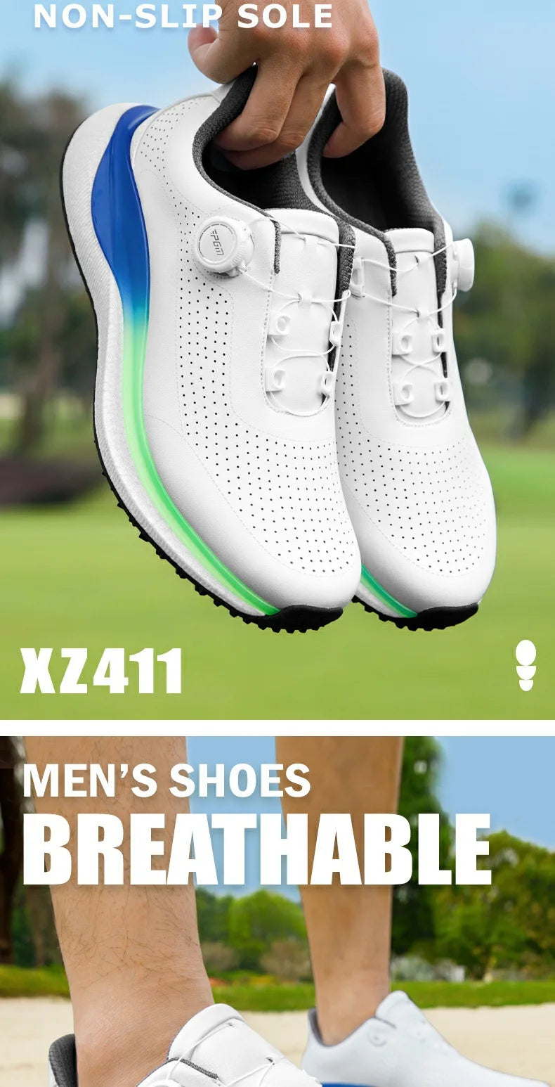PGM muške sportske tenisice za golf Super Soft Popcorn midsole Knob Lace, protuklizne, prozračne golf cipele