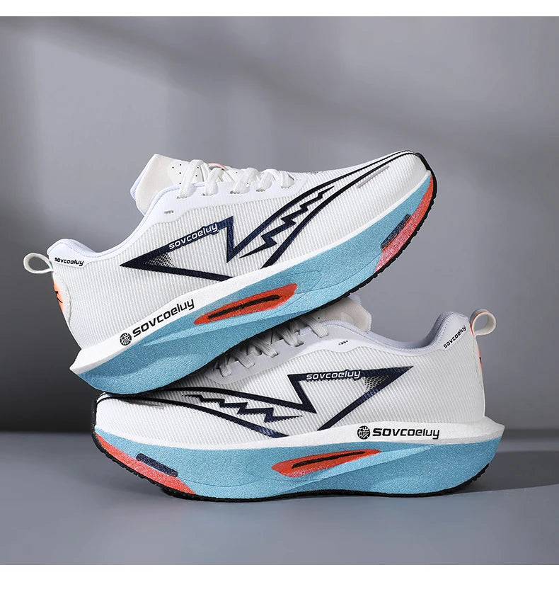 Ténis de corrida 2026 com placa de carbono para maratona, desportivos para homem, respiráveis, leves, confortáveis para mulher, atléticos, antiderrapantes e casuais, novidade