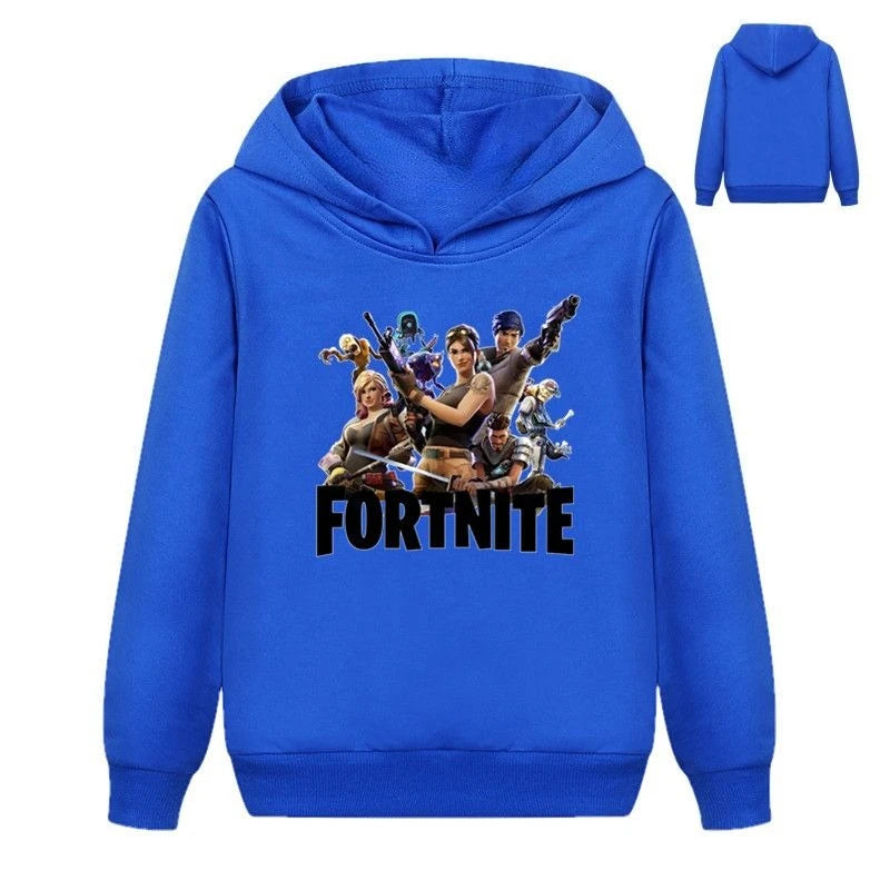 Felpe con cappuccio per bambini Fortnite con stampa game, cartoon, comode, vestibilità ampia, maniche lunghe, abbigliamento autunno-inverno