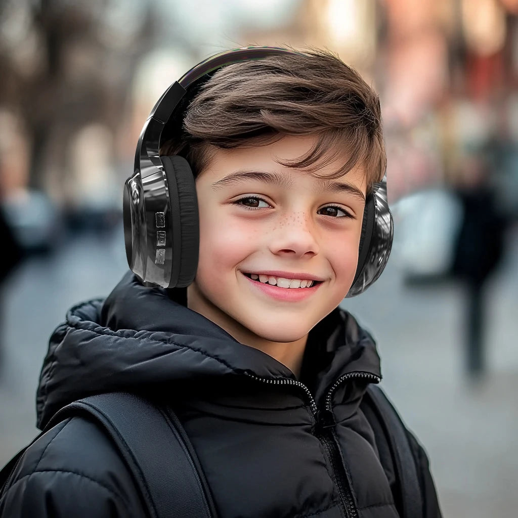 Gradient Kids Bluetooth Headphones Over Ear Girls Wireless Headphones With Mic Foldable Lightweight Headset For School Travel