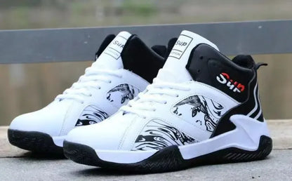 Nouvelles baskets antidérapantes pour hommes, chaussures de basket-ball montantes de luxe confortables, chaussures de course tendance et polyvalentes, chaussures décontractées