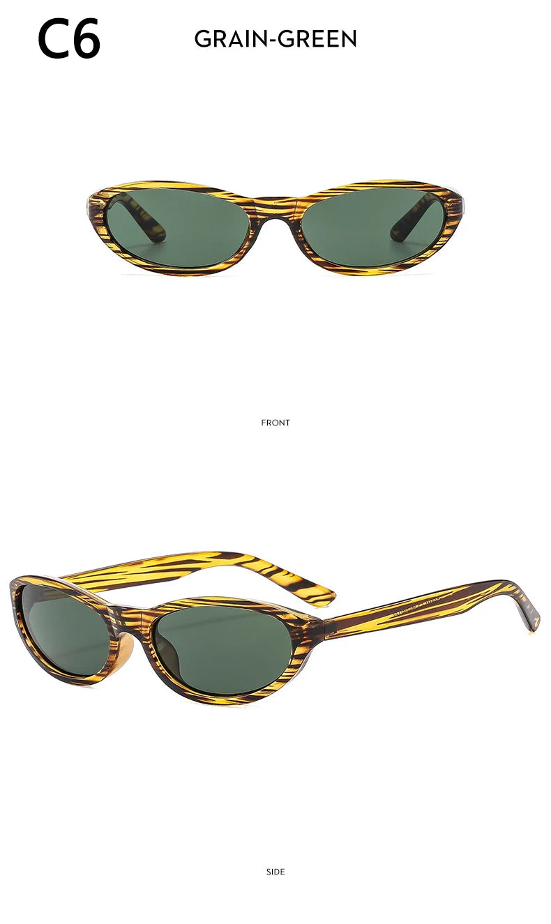 BOYSEEN Men's Hip Hop Style Sunglasses Narrow Frame Orange Eyewear UV400 Travel Beach Sunglasses U400