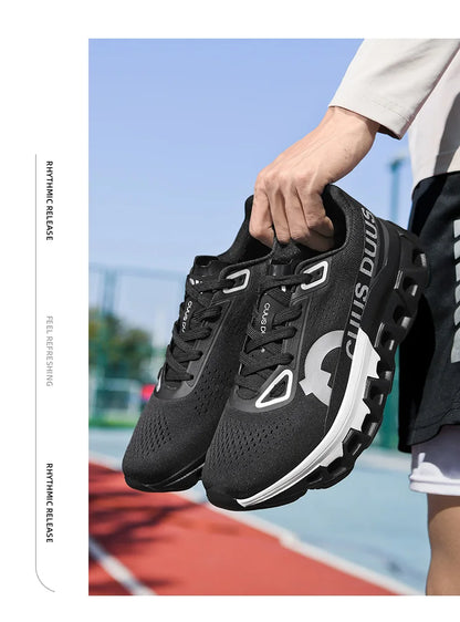 Men's Running Shoes Off-Road Cushioning Jogging Non-Slip Breathable Mesh Luxury Outdoor Couple Trainer Race Sneakers