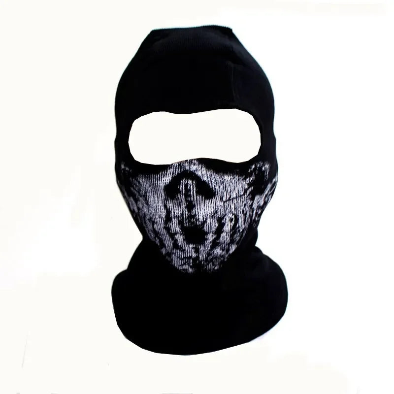 Unisex Ghost Print Skull Motorcycle Face Mask War Game Call Of Duty MWII 2022 COD Ghost Simon Riley Balaclava Mask For Adult