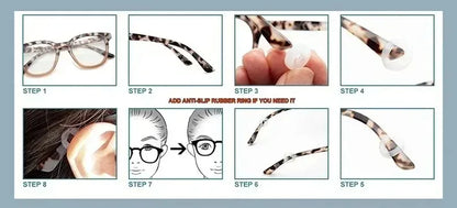 EYORA Vintage Cat Eye Reading Glasses Women Anti Blue Ray Myopia Eyewear Photochromic Progressive Prescription Optical Glasses