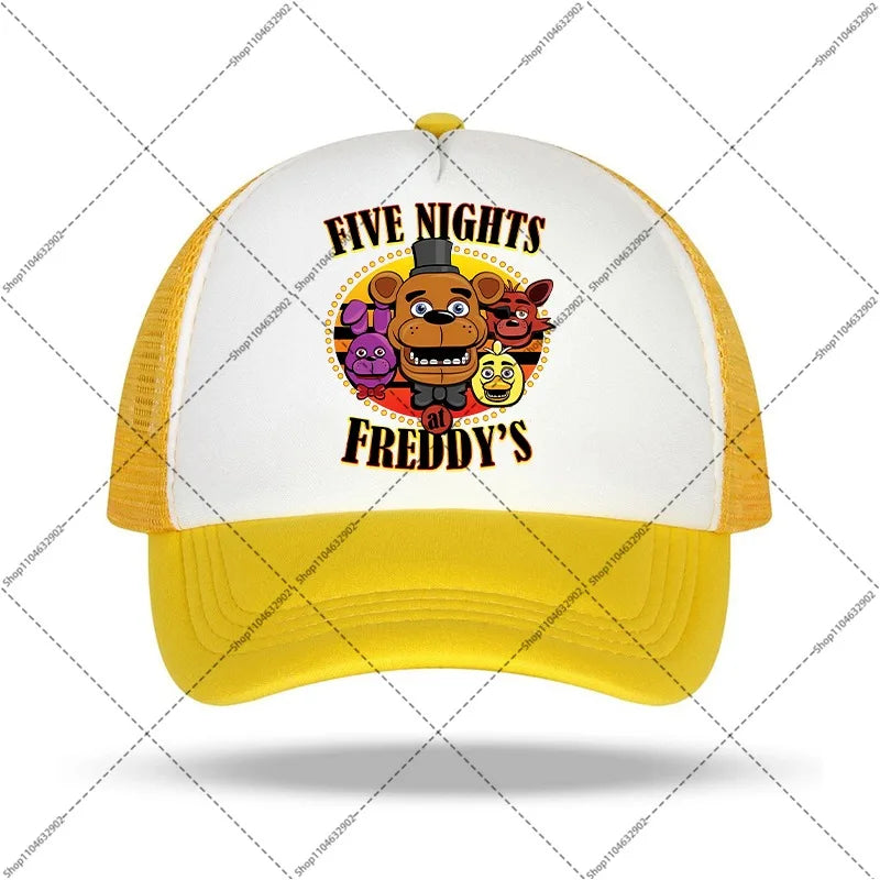 FNAF beisbolo kepurė „Five Nights at Freddy’s“ unisex kepurės nuo saulės su animacinių filmų ir anime motyvais, berniukams ir mergaitėms skirtos mados kepurės, gimtadienio šventės dovanos