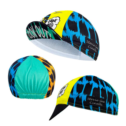 New cycling cap, polyester sweat absorption, fashion trend, unisex, graffiti
