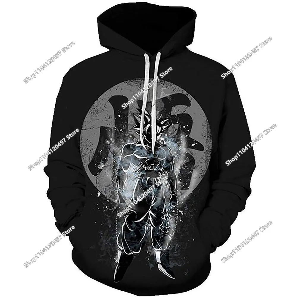 Sudadera con capucha Dragon Ball para niños y niñas, nuevo estilo de otoño e invierno, creativa, holgada y versátil