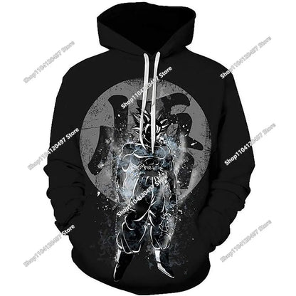 Sudadera con capucha Dragon Ball para niños y niñas, nuevo estilo de otoño e invierno, creativa, holgada y versátil