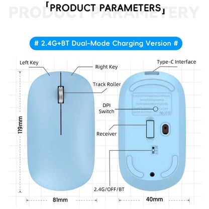 Lenovo Bluetooth Wireless Mouse 2.4G Dual Mode DPI Adjustable Type-C Rechargeable Silent Ergonomic Portable Office Mouse 2026