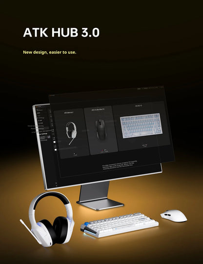 Bezdrôtová myš ATK X1 V2 Ultimate 2.0 Paw3950, ultr ľahká 54g, 750ips, nízka latencia 0.163ms, 650ips, nový herný doplnok, darčeky