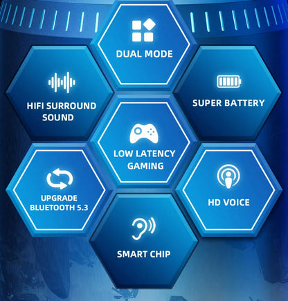 Auriculares inalámbricos Lenovo GM2 Pro TWS Bluetooth 5.3 – Auriculares HD con control táctil y micrófono, auriculares deportivos impermeables
