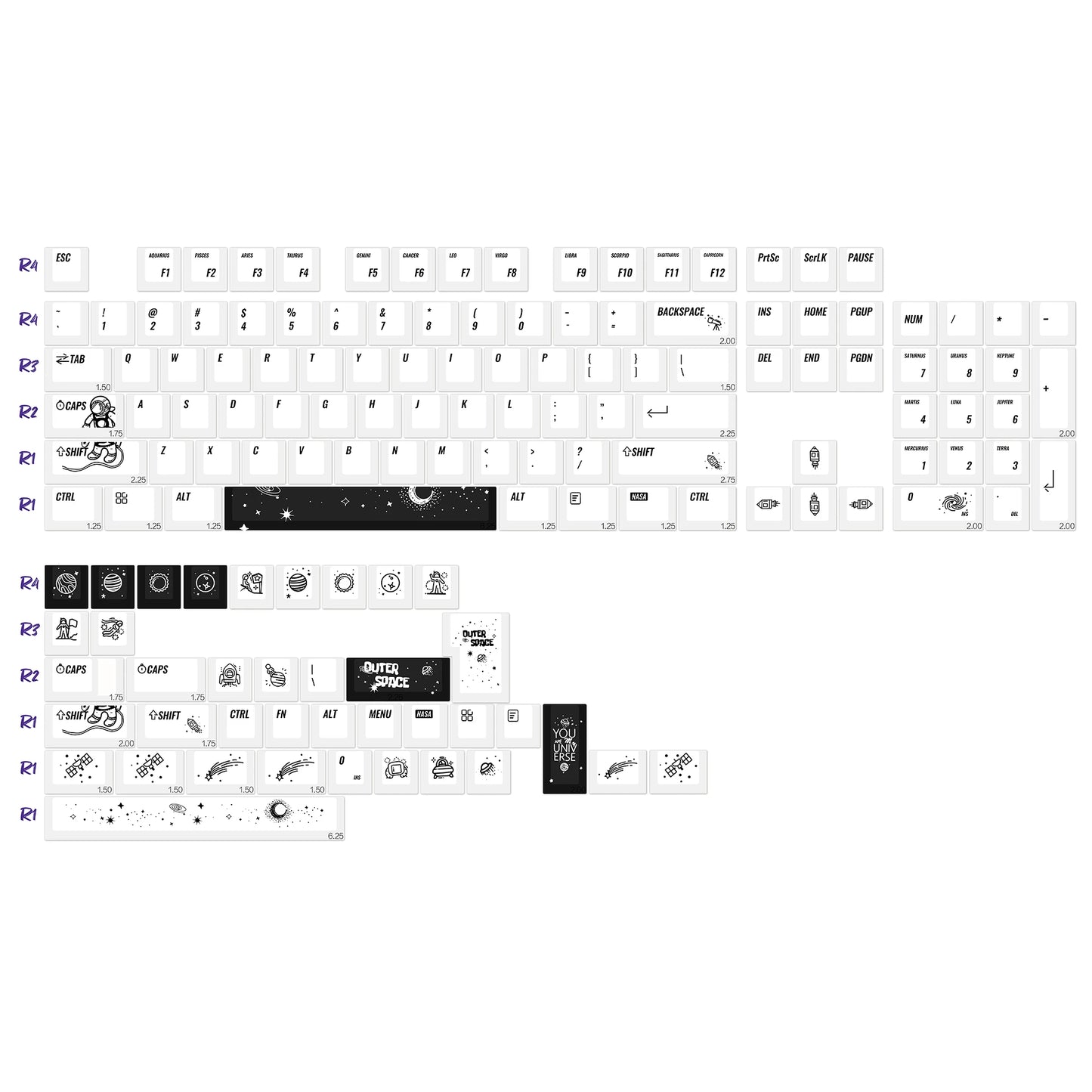 KBDiy GMK Modern Dolch Keycaps Retro PBT Keycap Cherry Profile for Cherry Gateron Kailh MX Switches 60 Mechanical Keyboard Gamer