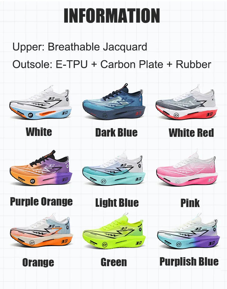 Zapatillas deportivas de carbono para hombre, antideslizantes, acolchadas, cómodas, para carreras, entrenamiento y running; zapatillas de tenis de malla, informales para mujer